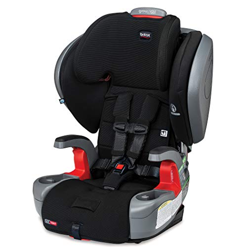 Britax Grow with You ClickTight Plus Harness-2-Booster Car Seat - 3 Layer Impact Protection - 25 to 120 Pounds, Jet Safewash Fabric [Newer Version of Pinnacle]
