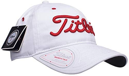 Titleist Classic Golf Ball Marker Hat (Adjustable) White/Red