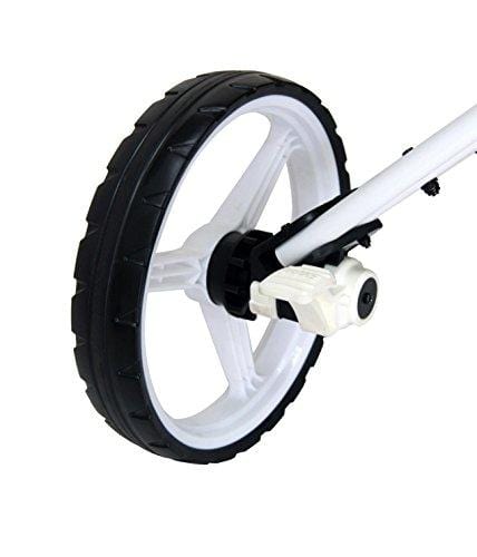 Cube CART 3 Wheel Push Pull Golf CART - Two Step Open/Close - Smallest Folding Lightweight Golf CART in The World - Choose Color! (White/White)