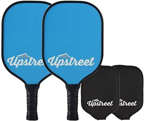 Upstreet Graphite Pickleball Paddle Set - Polypro Honeycomb Composite Core - Paddles Include Racket Cover