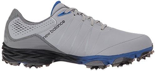 New Balance Men's NBG2004 Waterproof Spiked Comfort Golf Shoe, Grey/Blue, 12 M US