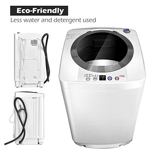 Giantex Portable Compact Full-Automatic Laundry 8 lbs Load Capacity Washing Machine Washer/Spinner W/Drain Pump