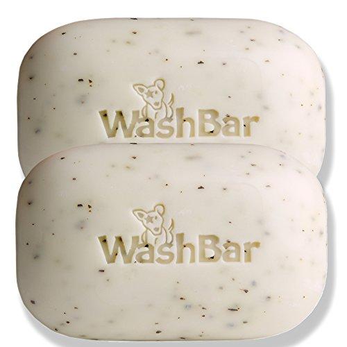 WashBar Natural Dog Shampoo - Twin Pack 100% Natural Soap Bar for Dry, Itchy or Sensitive Skin Grooming Made Easy with No Harsh Chemicals