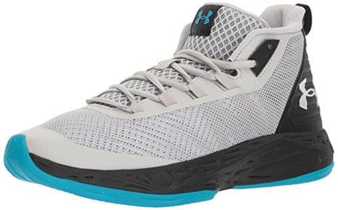 Under Armour Men's Jet Mid Basketball Shoe, Ghost Gray (103)/Black, 10.5