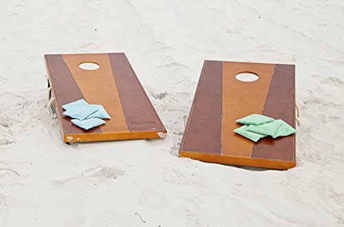 Viva Sol 2'x4' Cornhole Set - Includes 2 Premium All-Wood Cornhole Boards and 8 All-Weather Canvas Cornhole Bags