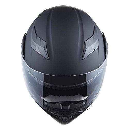 1Storm Motorcycle Modular Full Face Helmet Flip up Dual Visor Sun Shield: HB89 Matt Black; Size L (22.4-22.8 Inch)