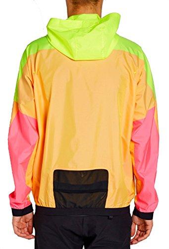 Nike (NikeLab X Kim Jones Windrunner Running Hyper Pink/Yellow/Orange Jacket (Small, Hyper Pink/Yellow/Orange)