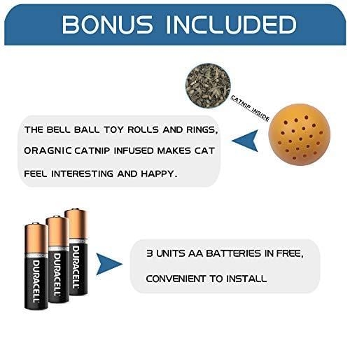 WingPet Interactive Electronic Cat Toy with Random Rotating Feather, Kitten Automatic Teaser Play Toy, Stimulate Hunting Instincts and Sense (Battery Included)