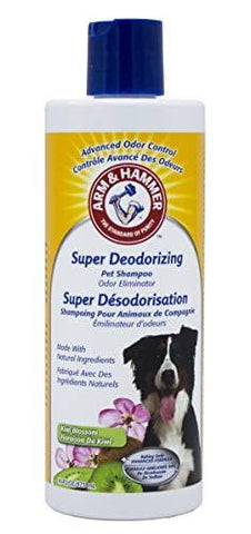 Arm & Hammer Super Deodorizing Shampoo for Dogs | Best Odor Eliminating Dog Shampoo for Smelly Dogs & Puppies, Kiwi Blossom Scent, 16 oz