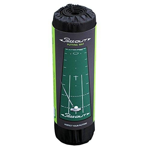 PuttOut Pro Golf Putting Mat - Perfect Your Putting (7.87-feet x 1.64-feet) (Green)