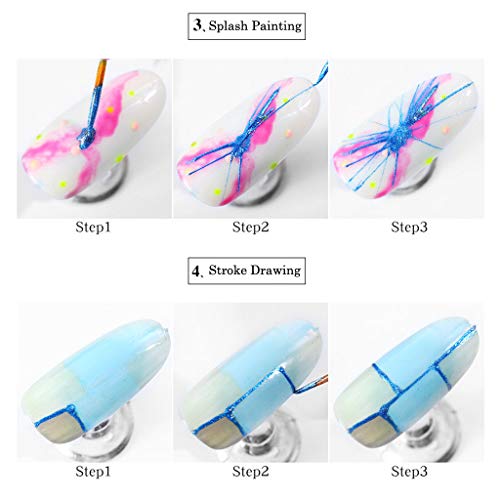 N/X ღDOOIOR 6 Colors Nail Spider Gel Set, Matrix Gel Paint Design Nail Wire Drawing Nail Gel for Line, Lasting Effect