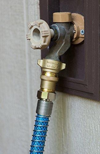 Camco RV Brass Inline Water Pressure Regulator- Helps Protect RV Plumbing and Hoses from High-Pressure City Water, Lead Free (40055)