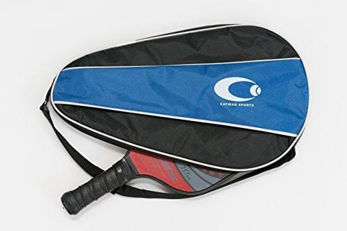 Single Waterproof Pickleball Paddle Case - Best Pickleball Paddle Cover for wide body paddles with Bonus Storage for accessories (Blue)