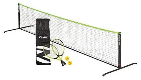 Zume Games Portable, Instant Tennis Set Includes Two Rackets, Two Balls, Net, and Carrying Case