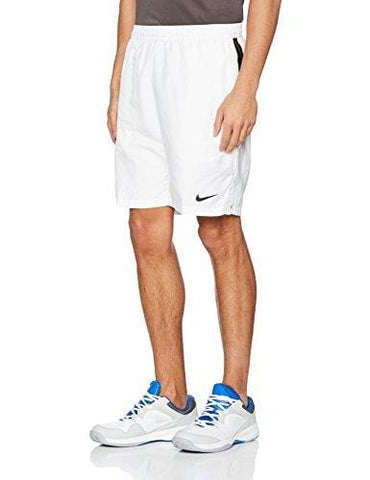 Men's Nike Court Dry 9" Short (White/Black, Large)
