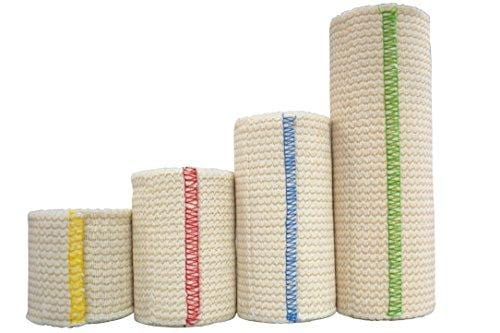 NexSkin Elastic Bandage Compression Wrap w/Hook and Loop Closure, Variety - 4 Pack