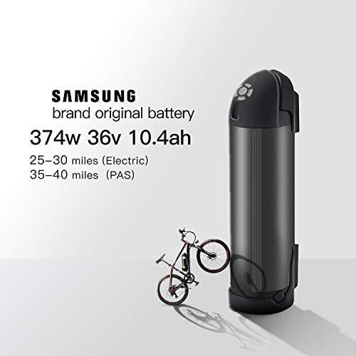 Reibok Ebike New City Travel Electric Bicycle 26 inch Shimano 7 Speed Electric Mountain Bike E-Bike 36V 10.4Ah Lithium Battery 350W Adult Assisted Ebike (Gray)