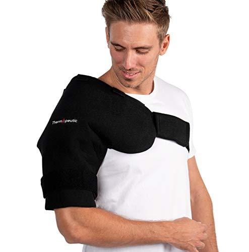 Thermopeutic Shoulder Compression Ice Cold Gel Wrap for Shoulder Injuries (Medium to Large Frame Fit) - Rotator Cuff, Rheumatoid Arthritis, Bursitis, Osteoarthritis,Tendinitis, AC Joint Pain Relief