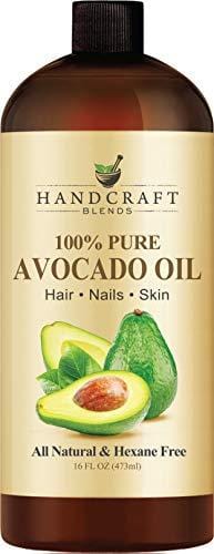 100% Pure Avocado Oil - HUGE 16 OZ - All Natural Premium Quality - Cold Pressed Carrier Oil for Aromatherapy, Massage & Moisturizing Skin - HEXANE FREE
