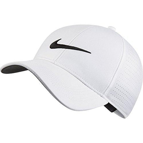 NIKE Unisex AeroBill Legacy 91 Perforated Golf Cap, White/Anthracite/Black, One Size