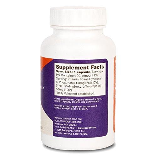 Bulletproof 5-HTP for Mood Support and Carb Control. Flex Your Brain's Confidence Molecule (90 Capsules)