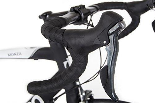 Tommaso Monza Endurance Aluminum Road Bike, Carbon Fork, Shimano Tiagra, 20 Speeds, Aero Wheels - Matte Black - Medium