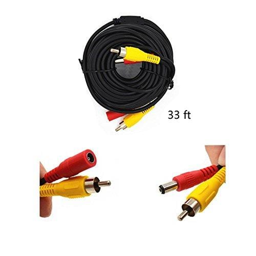 Camecho Truck Backup Camera Heavy Duty 18 LED IR Night Vision Waterproof Vehicle Rear View Camera 12 V 24V Backup Camera Without Guide Line (Rear Camera + 32.8 ft Cable)