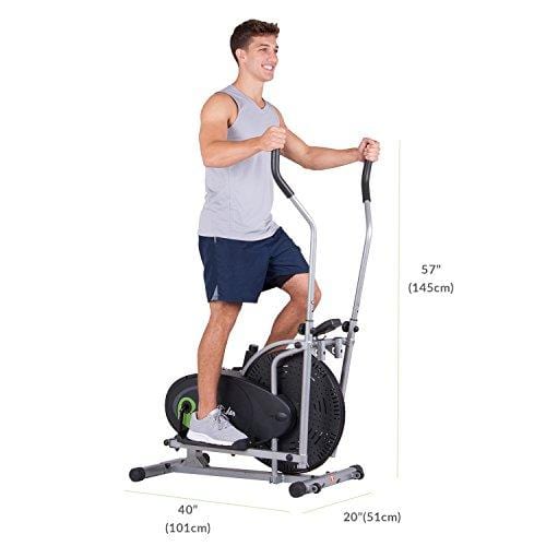 Body Rider Fan Elliptical Trainer with Air Resistance System, Adjustable Levels and Easy Computer BR1830
