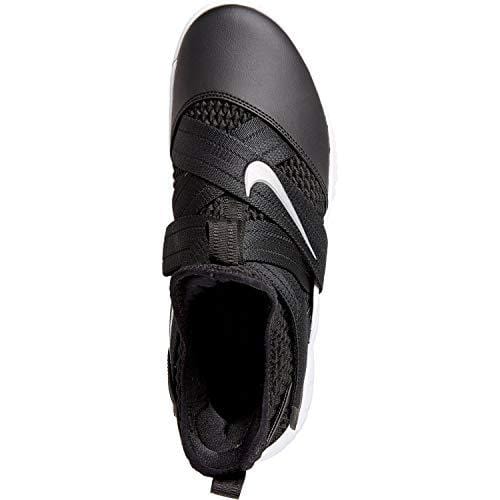 Nike Mens Lebron Soldier XII Basketball Shoe (11 M US, Black/Metallic Silver/White)