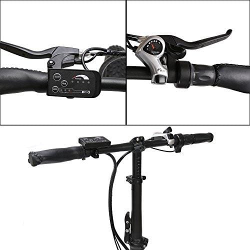 ECOTRIC 20" New Fat Tire Folding Electric Bike Beach Snow Bicycle ebike 500W Electric Moped Electric Mountain Bicycles … (White and Black)
