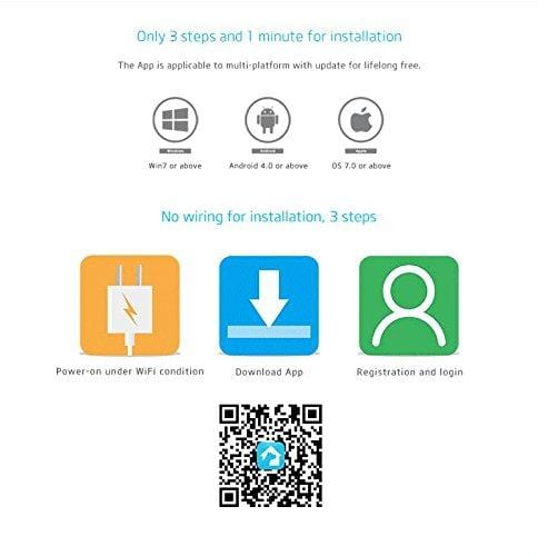 WiFi Doggie Cam Monitor, 3T Clever Dog 2nd Generation 120 ° Wide Angle Wireless Security WiFi Camera Support Android iOS APP Remote Control