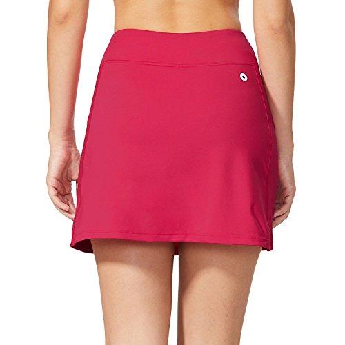 Baleaf Women's Active Athletic Skort Lightweight Skirt with Pockets for Running Tennis Golf Workout Deep Pink Size XS