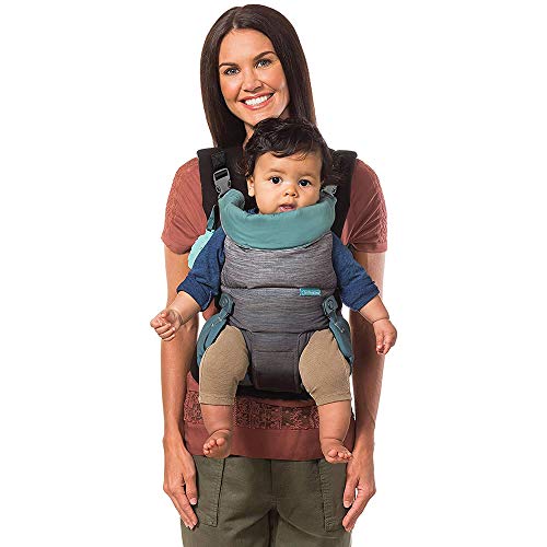 Infantino Go Forward 4-in-1 Evolved Ergonomic Baby Carrier with Multiple Carrying Positions, Natural Outfacing Support Seat & Built-in Light & Breathable Hood