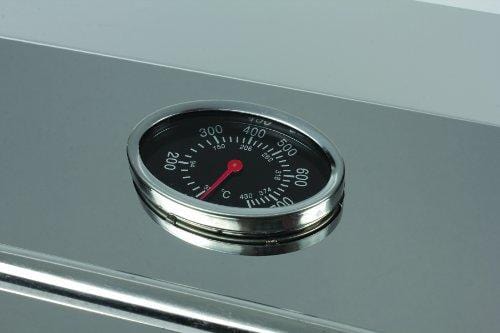 Camco Stainless Steel Portable Propane Gas Grill, Convenient Size For Tailgating, Camping, RV, Picnicking, Home and Boats, Includes Storage Bag (125 Square Inches Of Cooking Surface)