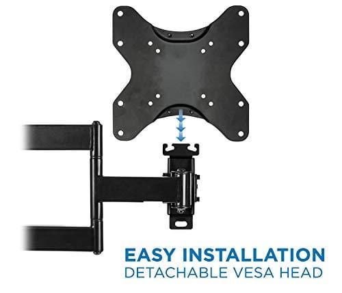 Mount-It! Camper RV TV Wall Mount, Locking Detachable Bracket, Travel Trailer Accessory for Trailers, RVs, Campers, Motorhomes, and Marine Boats (MI-431)