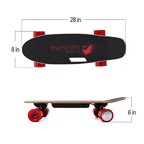 Alouette SKATEBOLT Electric Skateboard with Remote Controller - S1 Small Fish Plate, 10-20km/h 250W Hub-Motor 2.75" Durable Lightweight Wheels with Updated Board