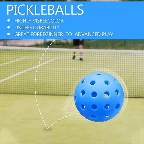 Spunspon 6 Packs Sports Outdoor Pickleballs -40 Pickleball Balls - USA Pickleball Balls (USAPA) Approved - Official US Open Ball (Deep Blue)