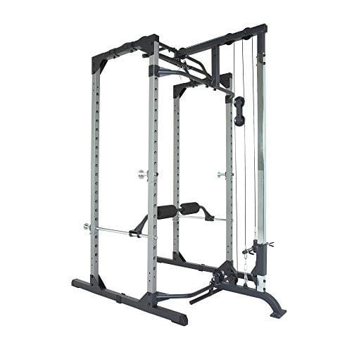 Fitness Reality 810XLT Super Max Power Rack Cage with LAT Pull Down and Low Row Cable Attachment