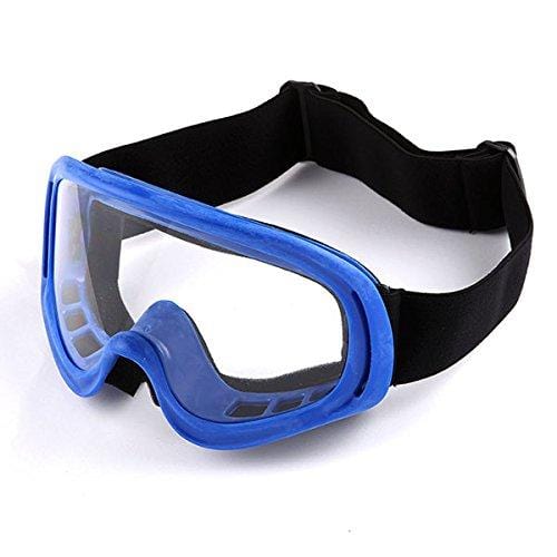 WOW Updated Youth Motocross Helmet Kids Motorcycle Bike Helmet Matt Star Blue + Goggles + Skeleton Blue Glove Bundle