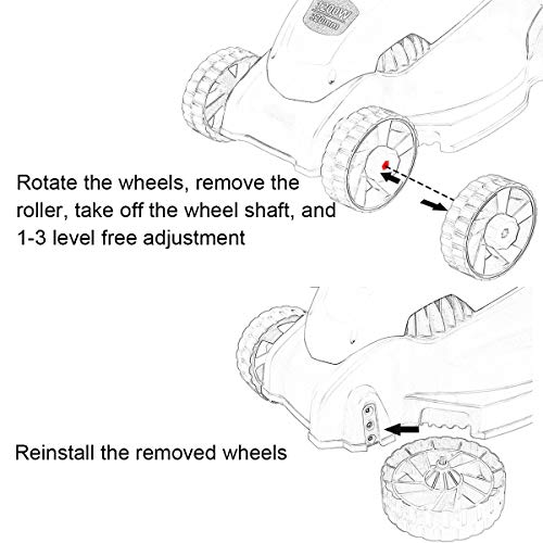 Goplus 14-Inch 12 Amp Lawn Mower w/Grass Bag Folding Handle Electric Push Lawn Corded Mower (Green)