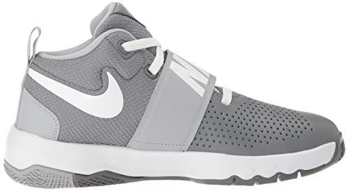 Nike Team Hustle D 8 (GS) Sneaker, Cool Wolf Grey-White, 3.5Y Regular US Big Kid