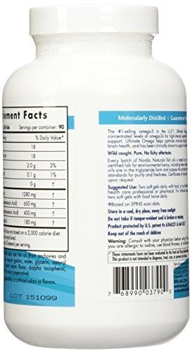 Nordic Natural Ultimate Omega 360 count - (2 pack of 180 per bottle)