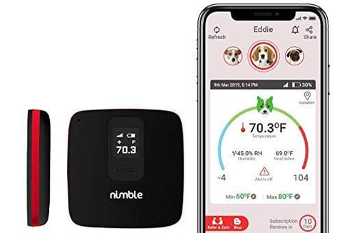 RV PetSafety | Pet Monitor 4G Powered by Verizon Cellular - No WiFi Needed - Pet Environment Temperature & Humidity Monitor - 24/7 Alerts - Built with Digital Display & GPS Tracking
