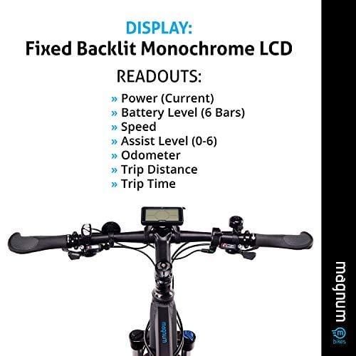 Magnum Peak Premium Electric Mountain Bike - 500-700W Motor - Large Capacity 48V13A - Lithium Battery -29" Wheels - Ebikes for Adults - Black