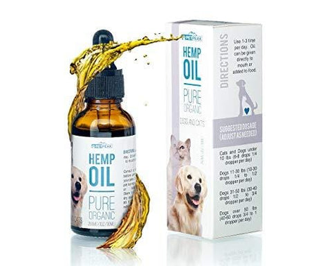 PetPeak Premium Hemp Oil for Pets Hip & Joint Supplement for Dogs & Cats | Antioxidant & Anti-Inflammatory Action for Arthritis, Better Mood & Sleep, Reduced Pain & Enhanced Immune System