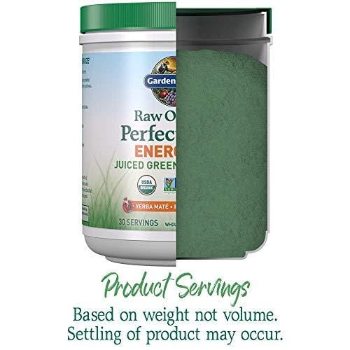 Garden of Life Raw Organic Perfect Food Energizer Juiced Green Superfood Greens Powder - Yerba Mate, Pomegranate, 30 Servings (Packaging May Vary) - Vegan Gluten Free Whole Food Dietary Supplement