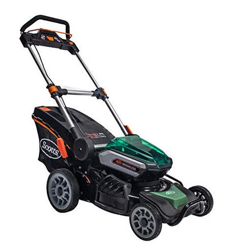 Scotts Outdoor Power Tools 60040S 19-Inch 40-Volt Cordless Lawn Mower, LED Lights, 5Ah Battery and Fast Charger Included