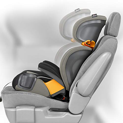 Chicco KidFit Zip 2-in-1 Belt Positioning Booster Car Seat, Steel Grey