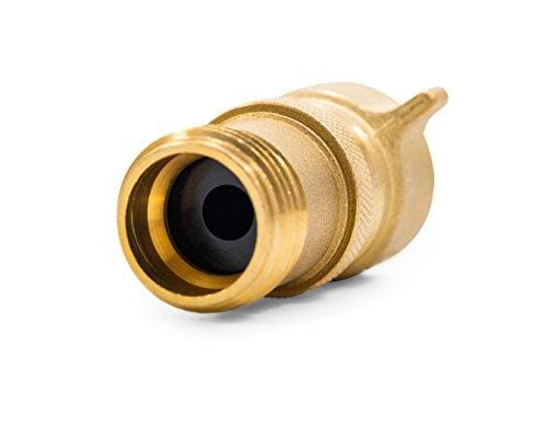 Camco RV Brass Inline Water Pressure Regulator- Helps Protect RV Plumbing and Hoses from High-Pressure City Water, Lead Free (40055)