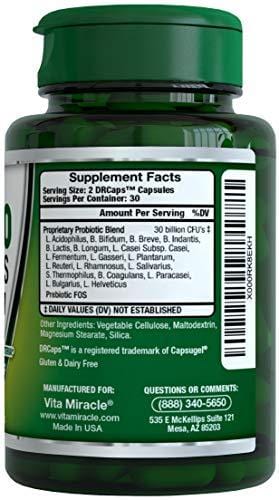 Best Probiotics for Women Men - 30 Billion CFU Probiotic with Prebiotics Supplement 18 Strain Patented Delayed Release Capsules Mens and Womens Digestive Health Supplements